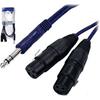 Cavo microfonico bilanciato HQM-228/1.5 Connettore 1: 2*XLR 3p (M), Connettore 2: Jack 6.3 mm Stereo, Lunghezza 1,5 m.